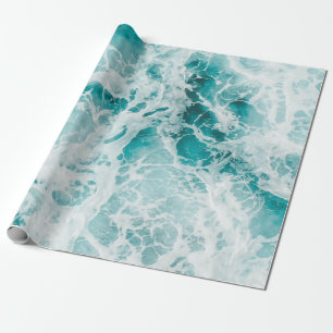 Papel De Regalo Olas azules del océano