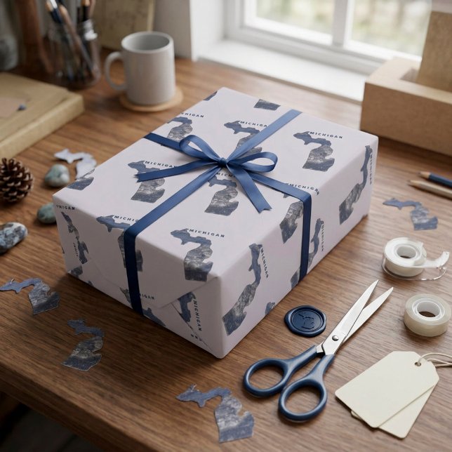 Papel De Regalo Olas con forma de Michigan (Subido por el creador)