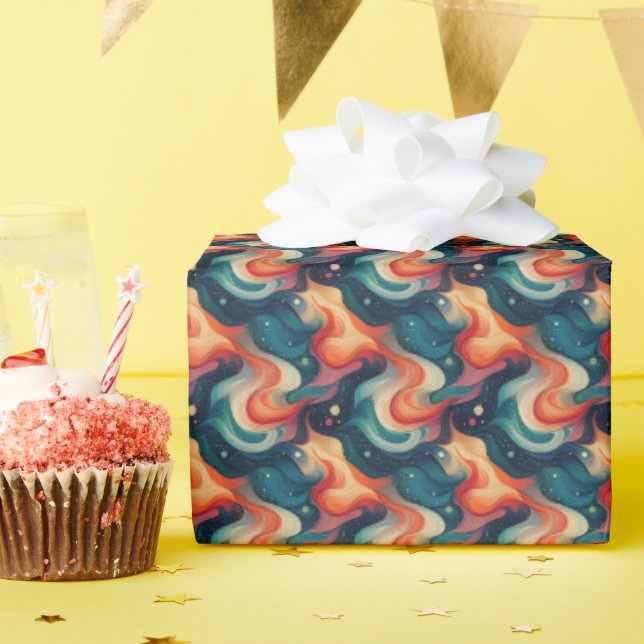 Papel De Regalo Olas cósmicas (Fiesta de cumpleaños )