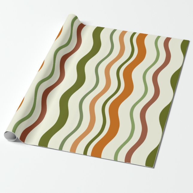 Papel De Regalo Olas de Algae de Clay (Desenrollado)