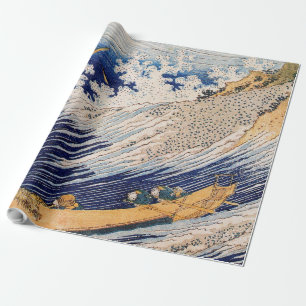 Papel De Regalo Olas del Océano de Hokusai Barcos Marítimos