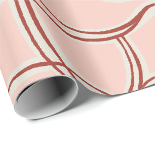 Papel De Regalo Olas tranquilas rosa polvoriento tropical
