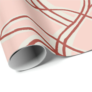 Papel De Regalo Olas tranquilas tropical rosa polvoriento femenino