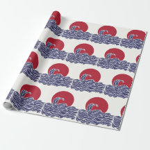 Olas y puesta de sol en los océanos rojo, blanco y