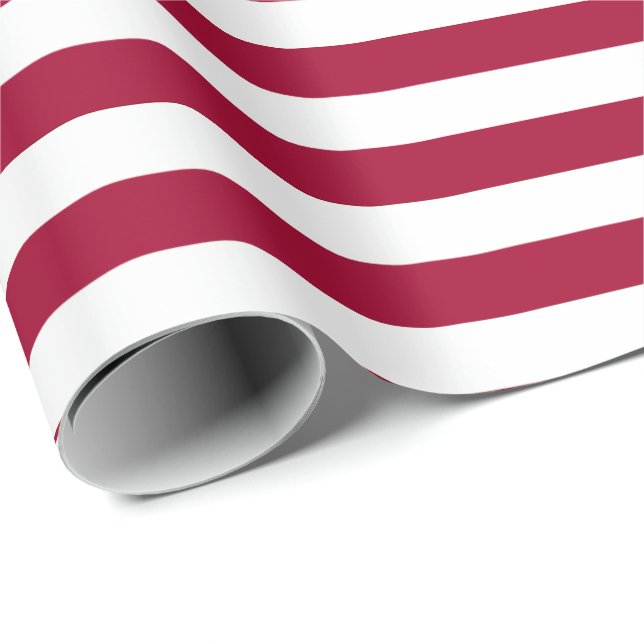 Papel De Regalo Old Glory Franja Roja (escala media 1”) (Esquina del rollo)