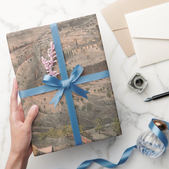 Papel De Regalo Old Jerusalem Israel Map (1853)  (Regalar)