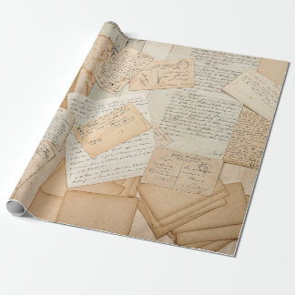 Papel De Regalo Old letters, handwritings, vintage postcards, e