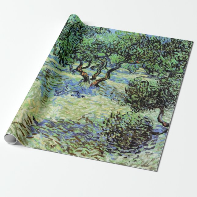 Papel De Regalo Olivar por Vincent van Gogh (Desenrollado)