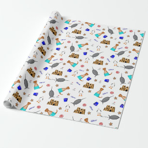 Papel De Regalo Oliver La Nutria Patrón de Vacaciones de Verano en