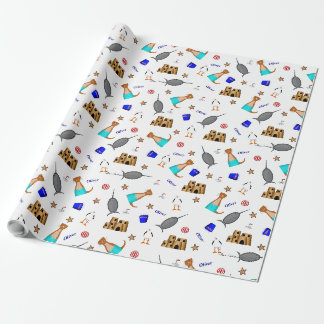 Papel De Regalo Oliver La Nutria Patrón de Vacaciones de Verano en