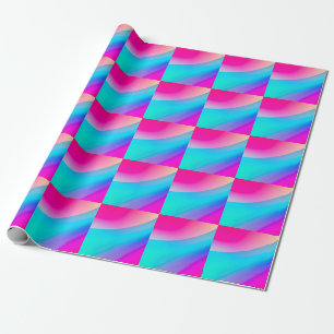Papel De Regalo Ombre acuarela abstracta pastel rosa azul