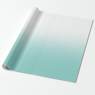 Papel De Regalo Ombre blanco y Verde azulado