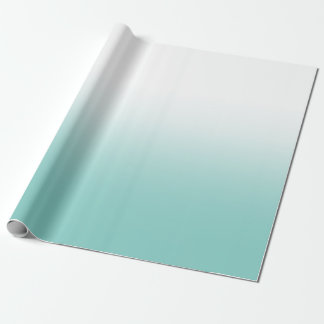 Papel De Regalo Ombre blanco y Verde azulado