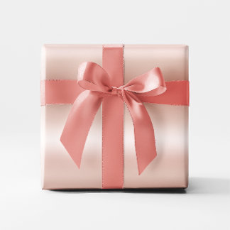 Papel De Regalo Ombre de Hoja de Oro Rosa Pastel