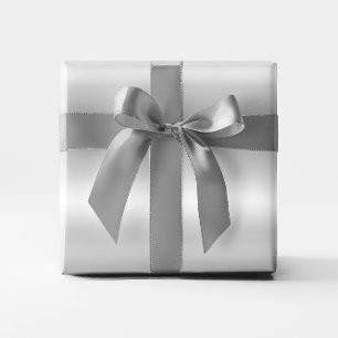Papel De Regalo Ombre de Hoja Falsa Gris Plateado Pastel