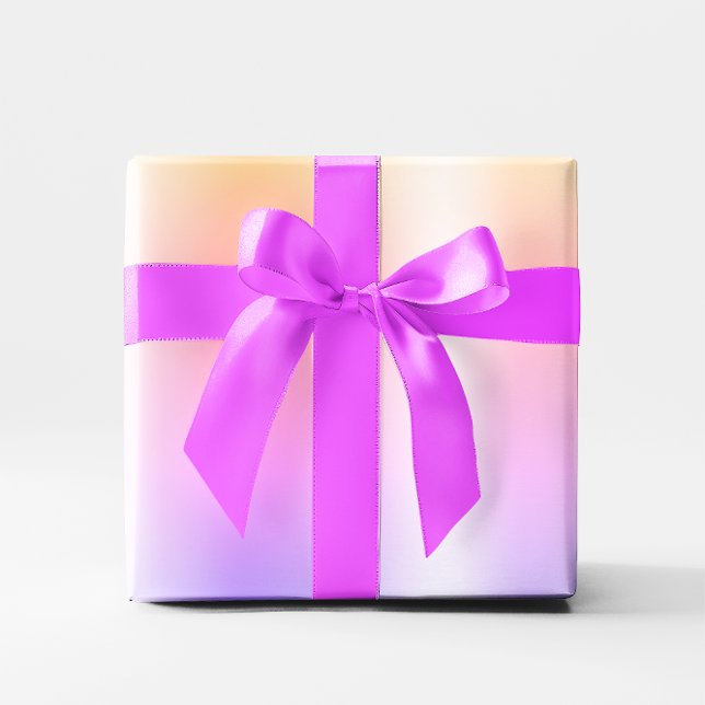 Papel De Regalo Ombre de Lámina de Arcoíris Pastel Falso (Faux Pastel Rainbow Foil Ombre Wrapping Paper)