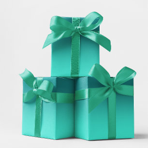 Papel De Regalo Ombre de turquesa y azul verdoso moderno