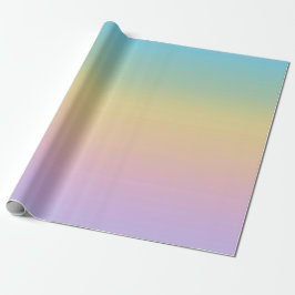 Papel De Regalo Ombre gradiente de arcoiris pastel