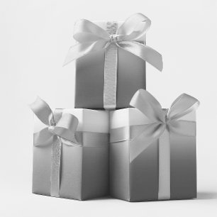 Papel De Regalo Ómbre Gris Monocromo Moderno