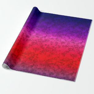 Papel De Regalo Ombre rojo azul