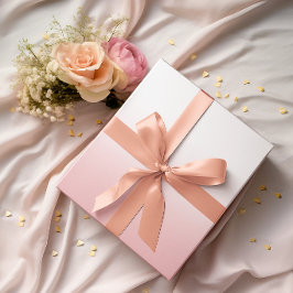 Papel De Regalo Ombre rosa coral y blanco