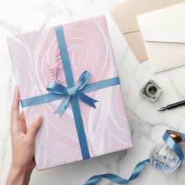 Papel De Regalo Onda abstracta de rosa sonrosada pastel elegante