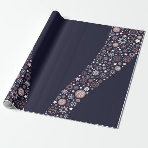 Papel De Regalo Onda metálica rosada moderna elegante del copo de