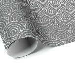 Papel De Regalo Ondas Art Deco Círculos de espiral gris plateado I<br><div class="desc">Magnífico minimalismo y elegancia Moda Delicada envolver florencia de papelK</div>