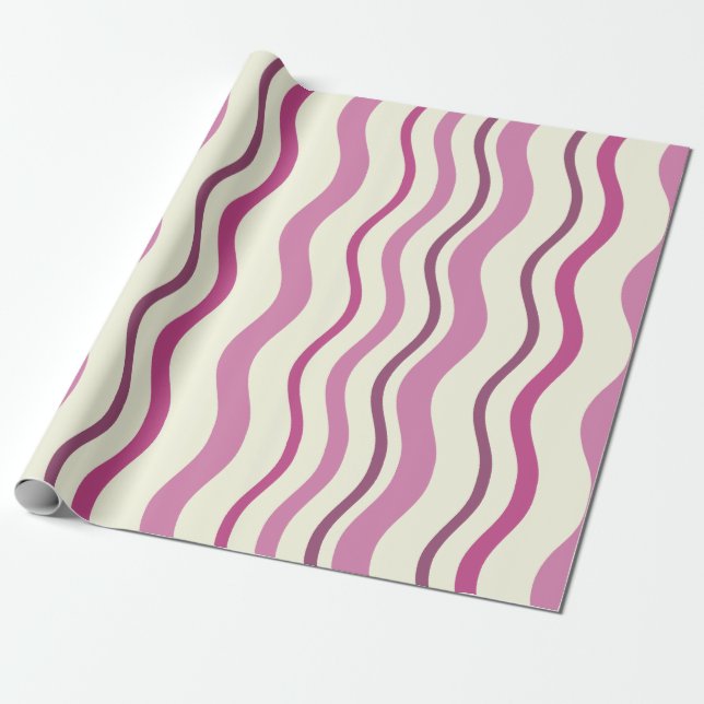 Papel De Regalo Ondas de mora (Desenrollado)