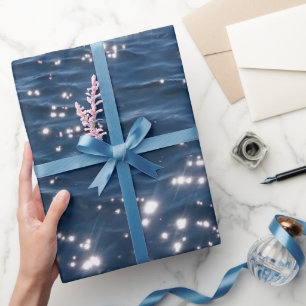 Papel De Regalo Ondas espumosas en aguas azules profundas