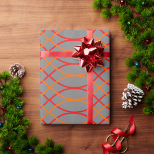 Papel De Regalo Ondas naranjas