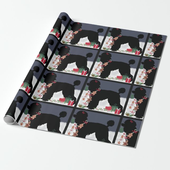 Papel De Regalo Oodles del navidad de los caniches (Desenrollado)