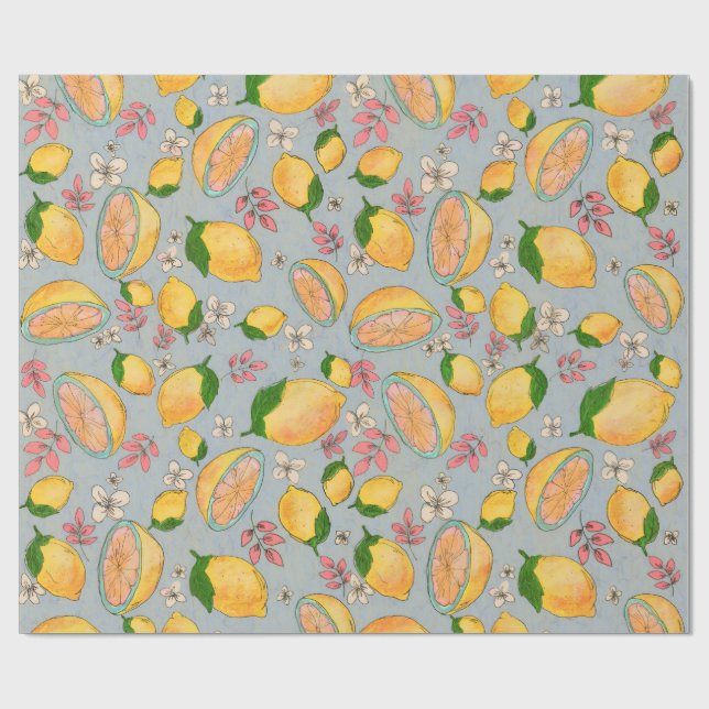Papel De Regalo Ooh Lemon Wrapping Paper 2 (Superficie plana)
