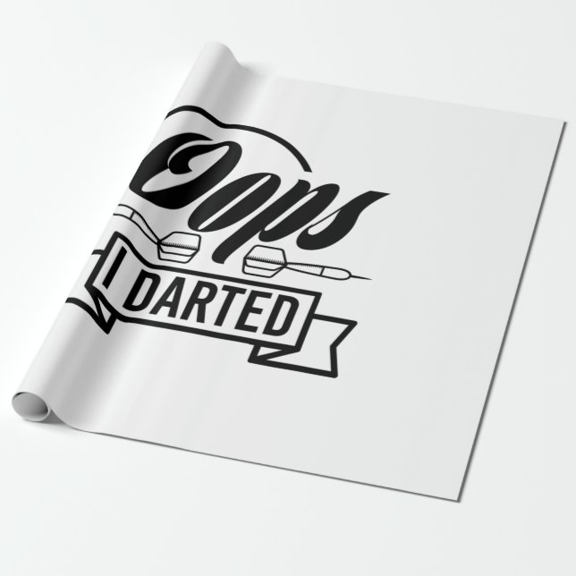 Papel De Regalo Oops I Dart (Desenrollado)
