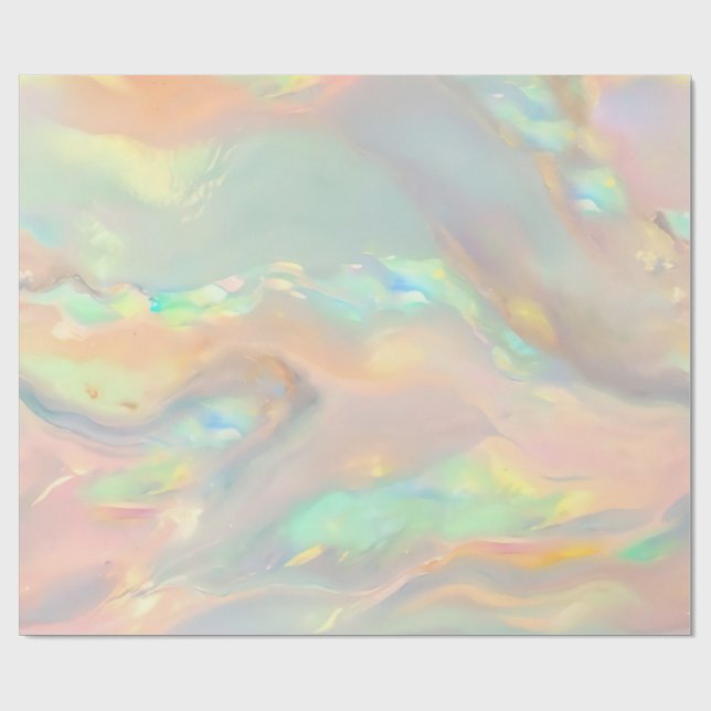Papel De Regalo Opal holográfico falso colorido de moda (Superficie plana)