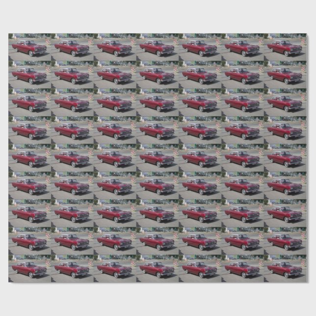 Papel De Regalo Opel Rekord 1900 rojo (Superficie plana)
