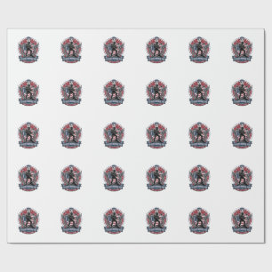 Papel De Regalo Operador de Libertad Patriótica Silueta Militar In