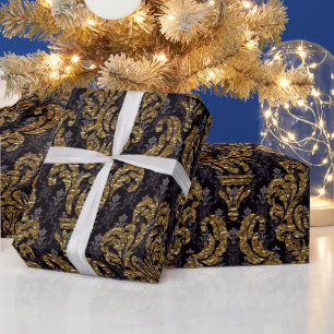 Papel De Regalo Opulento damasco francés elegante