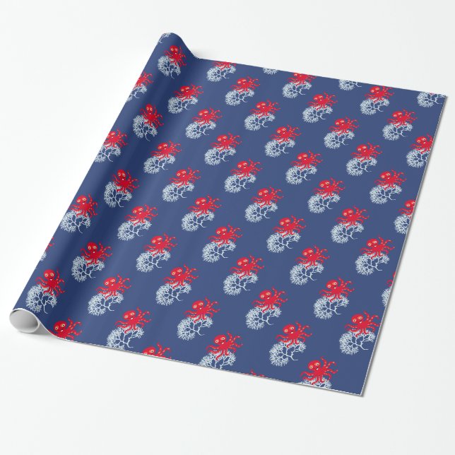 Papel De Regalo Opulpo divertido (Desenrollado)