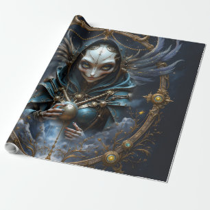 Papel De Regalo Oráculo Celestial – Guardián Entre las Estrellas. 