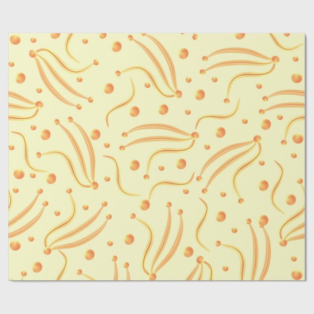 Papel De Regalo orange and gold (Superficie plana)