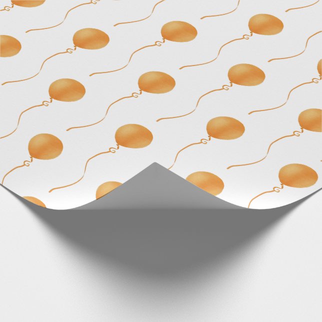 Papel De Regalo Orange balloon Gift Wrapping Paper - Cadeaupapier (Esquina)