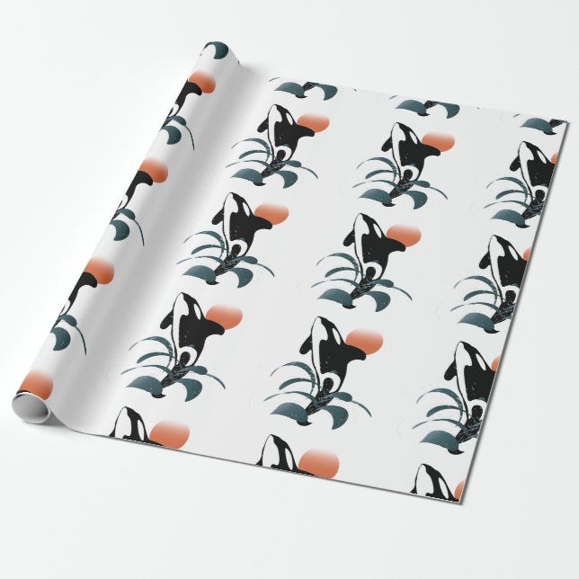 Papel De Regalo Orca (Desenrollado)