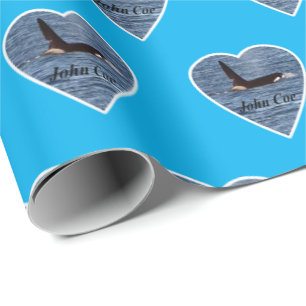Papel De Regalo Orca asesina azul John Coe personalizable