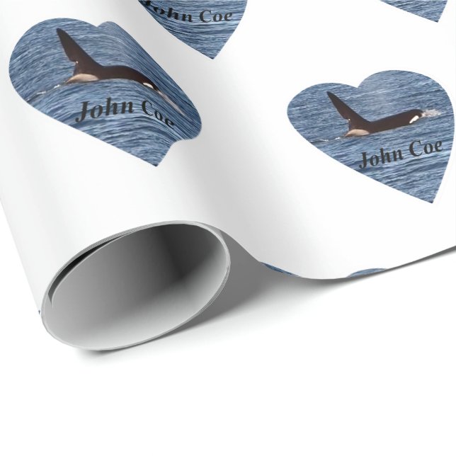Papel De Regalo Orca Asesina John Coe Personalizable Envoltura Bla (Esquina del rollo)