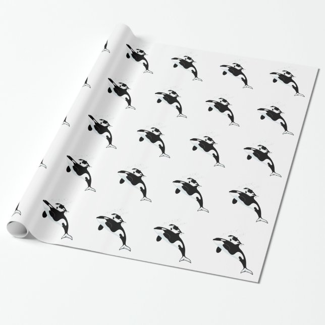 Papel De Regalo Orca de la orca (Desenrollado)