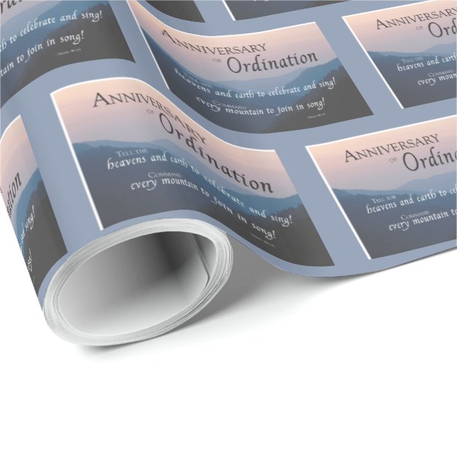 Papel De Regalo Ordenación del aniversario (Esquina del rollo)