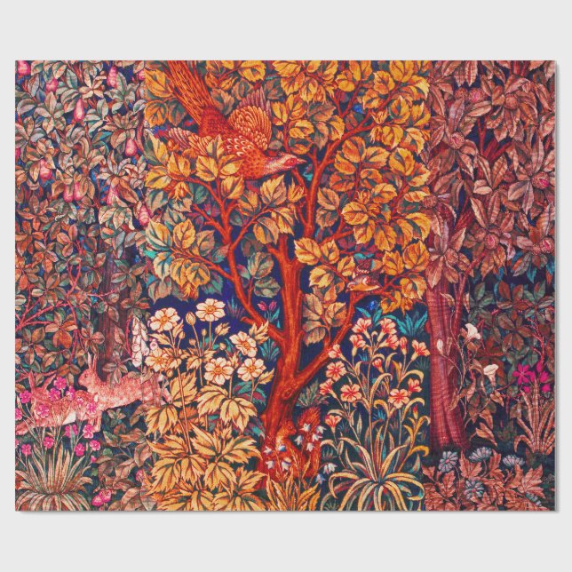 Papel De Regalo OREJAS DE ANIMALES FORESTALES DE OTOÑO, Pheasant,  (Superficie plana)