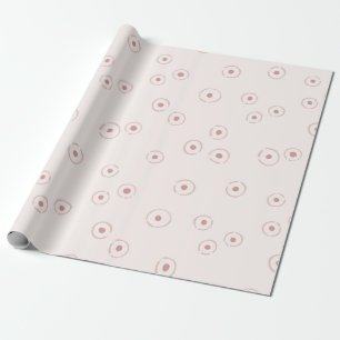 Papel De Regalo Orgánico de lunares abstracto rosa claro pálido