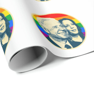 Papel De Regalo Orgullo arcoiris Biden Harris